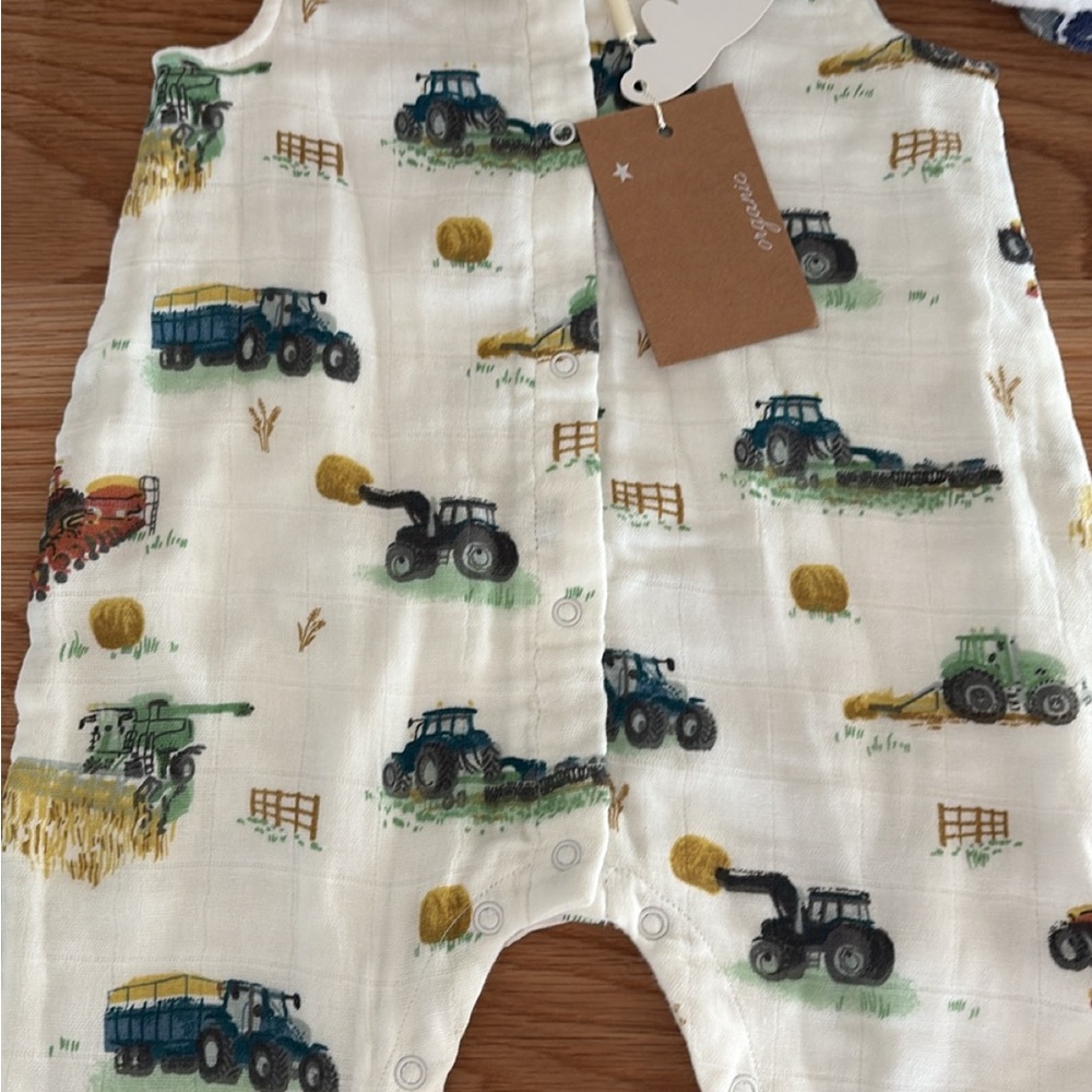 Angel Dear Tractor Print Longall NWT